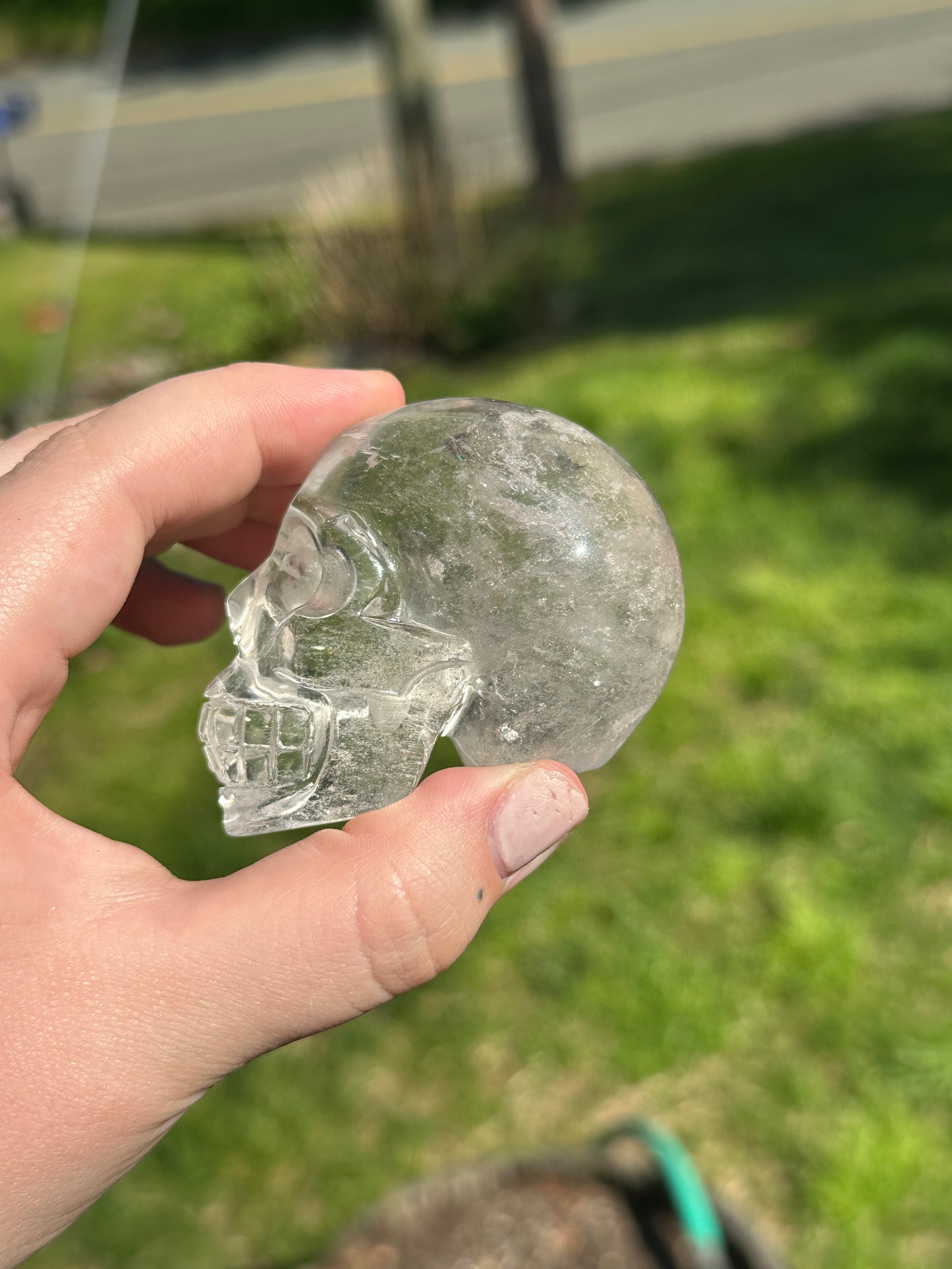 Clear Quartz Skull Carving Crystal