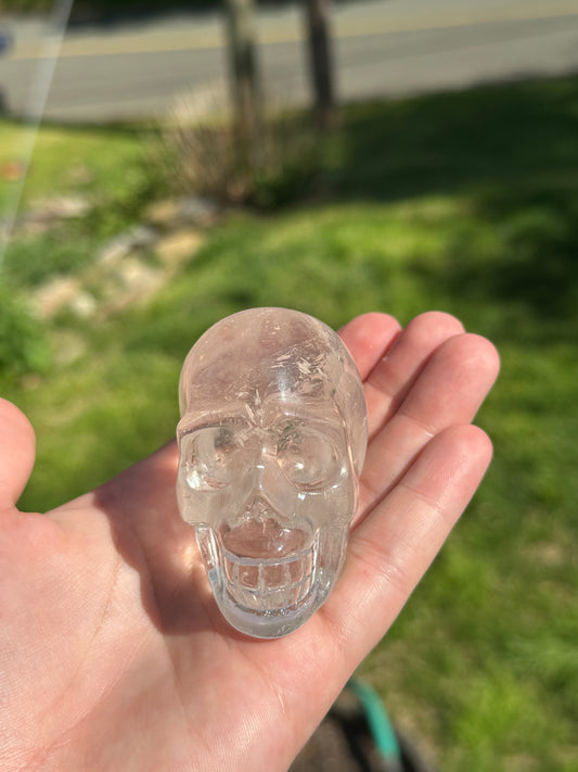 Clear Quartz Skull Carving Crystal