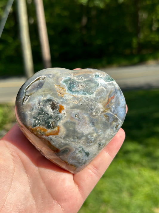 Ocean Jasper Heart Crystal